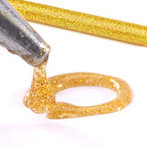 5 Small Hot Glue Glitter Sticks - Multicolor (7Mm Thick)